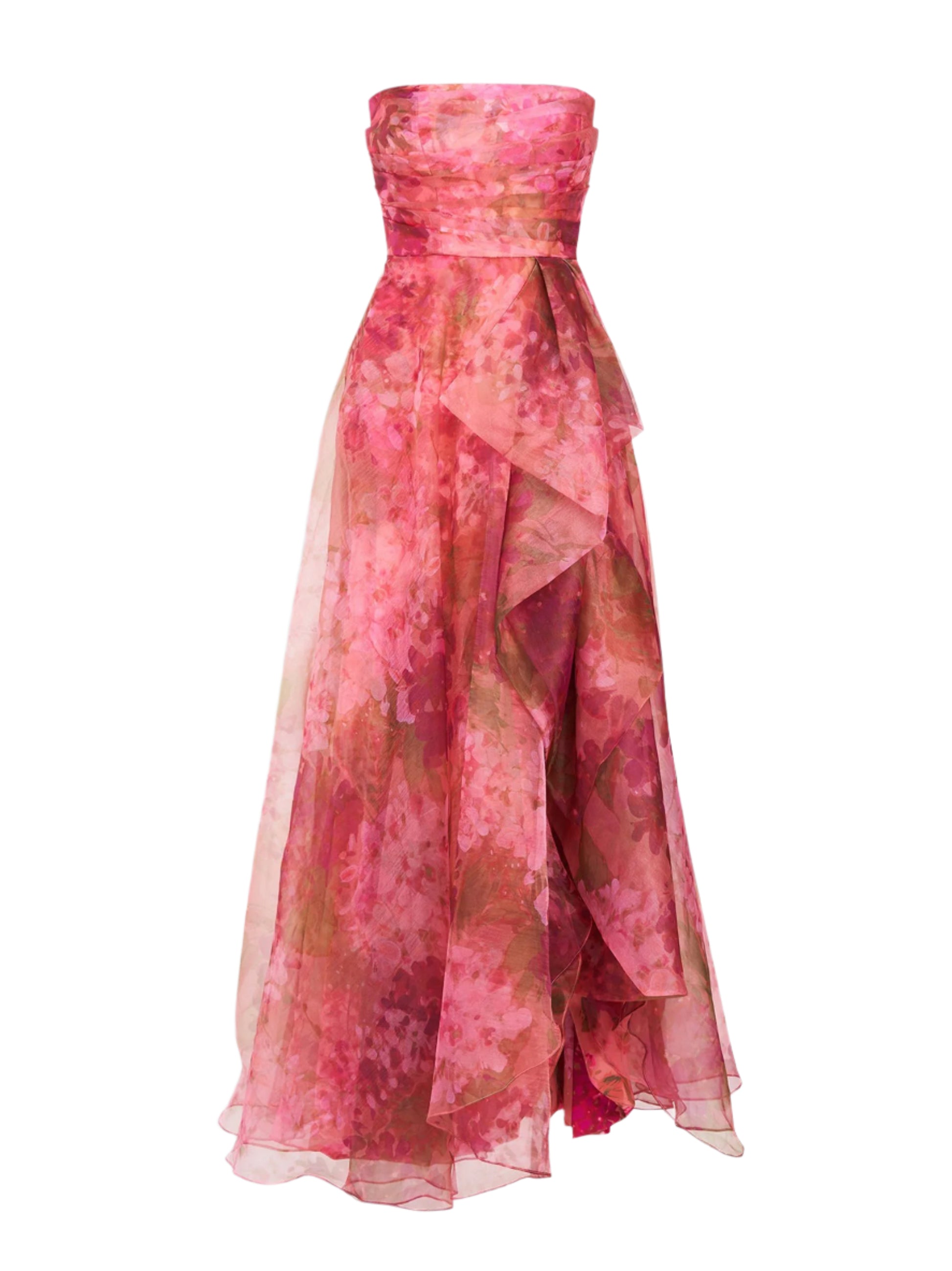 open lace back dress Sophia Floral Organza Dress