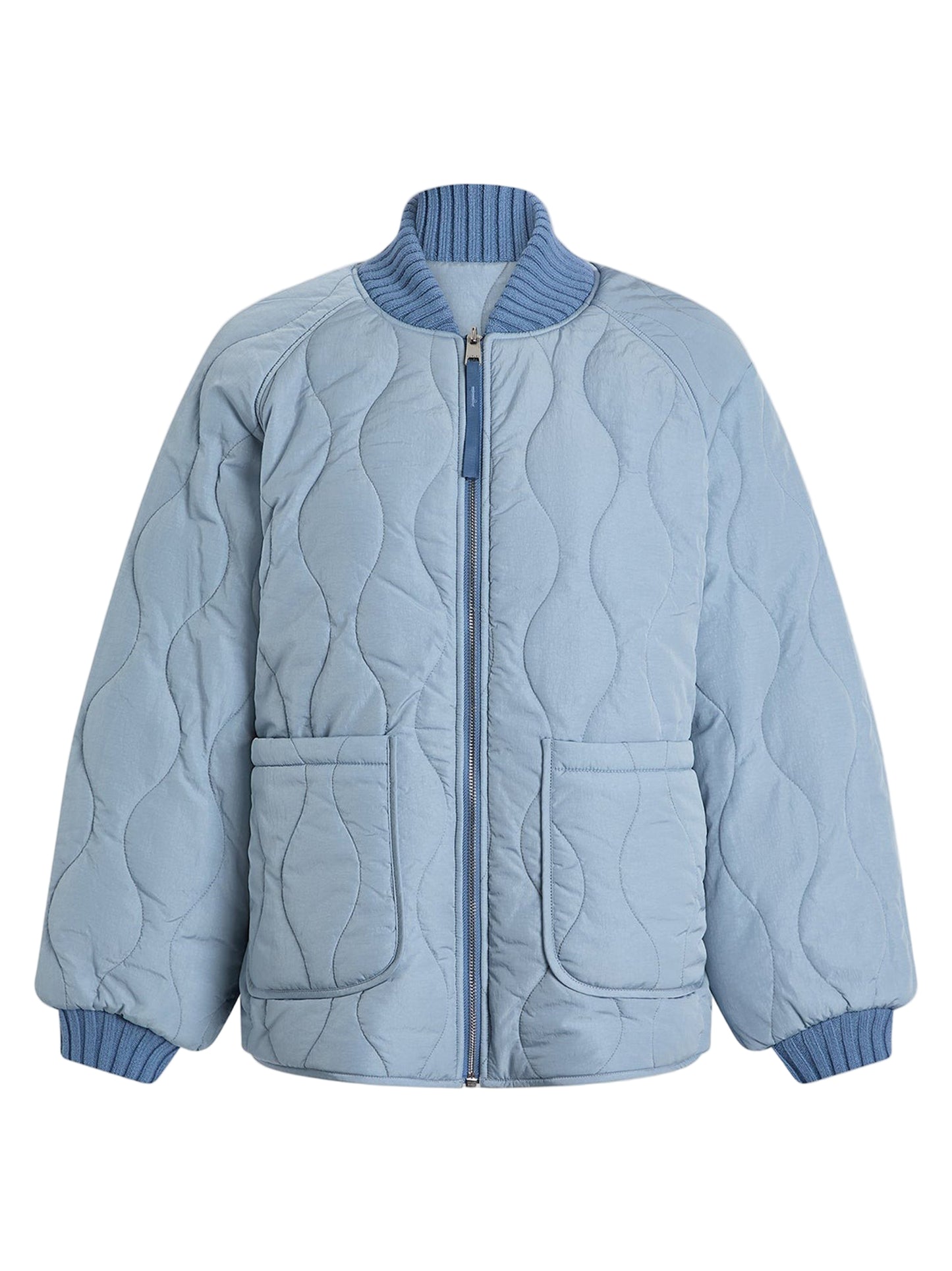 Varley Serina Reversible Quilt Jacket in Coronet Blue/Ashley Blue