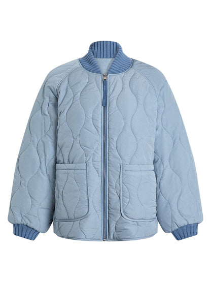 Varley Serina Reversible Quilt Jacket in Coronet Blue/Ashley Blue