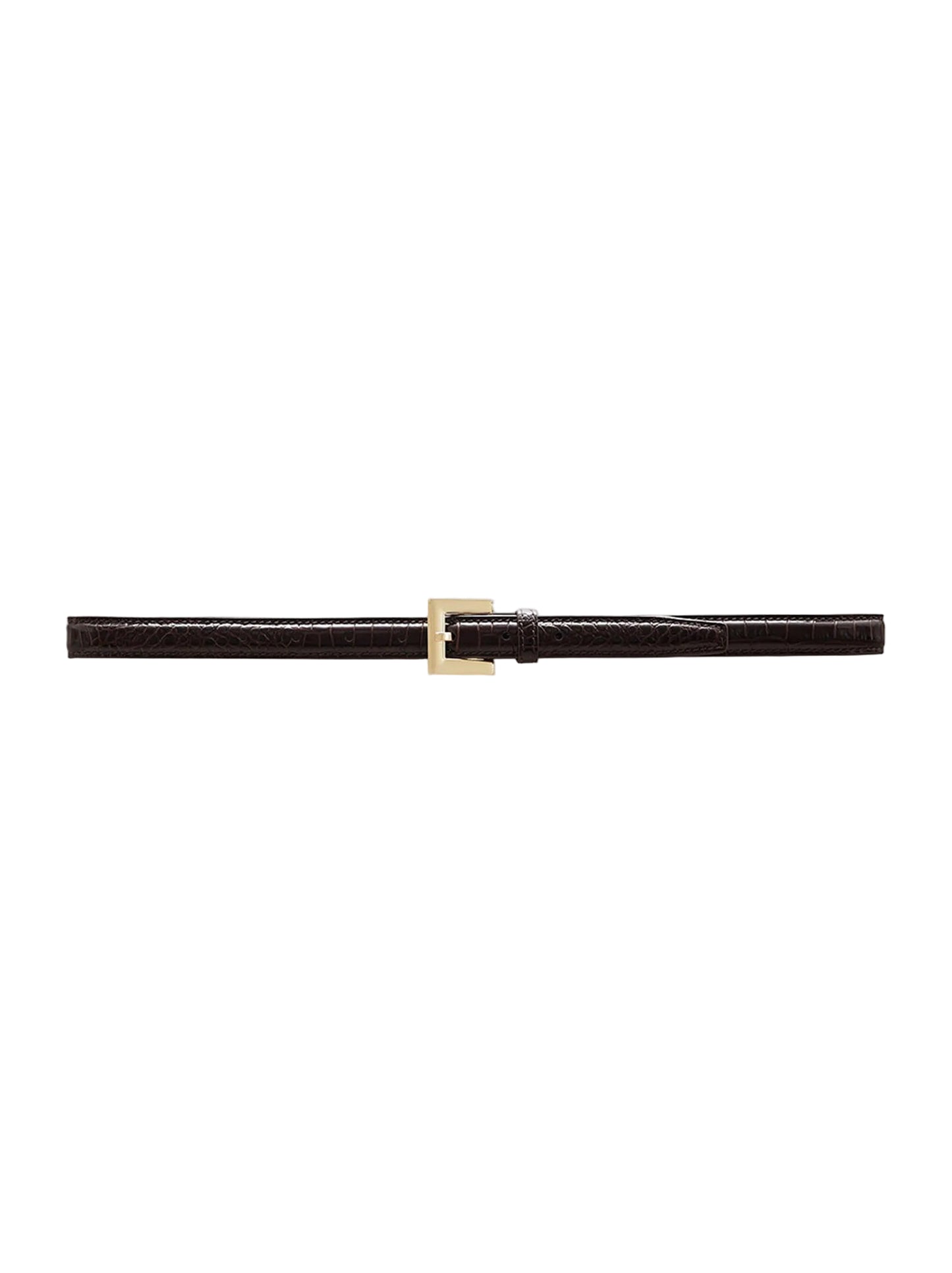 Anine Bing Nicola Belt in Dark Brown Embossed
