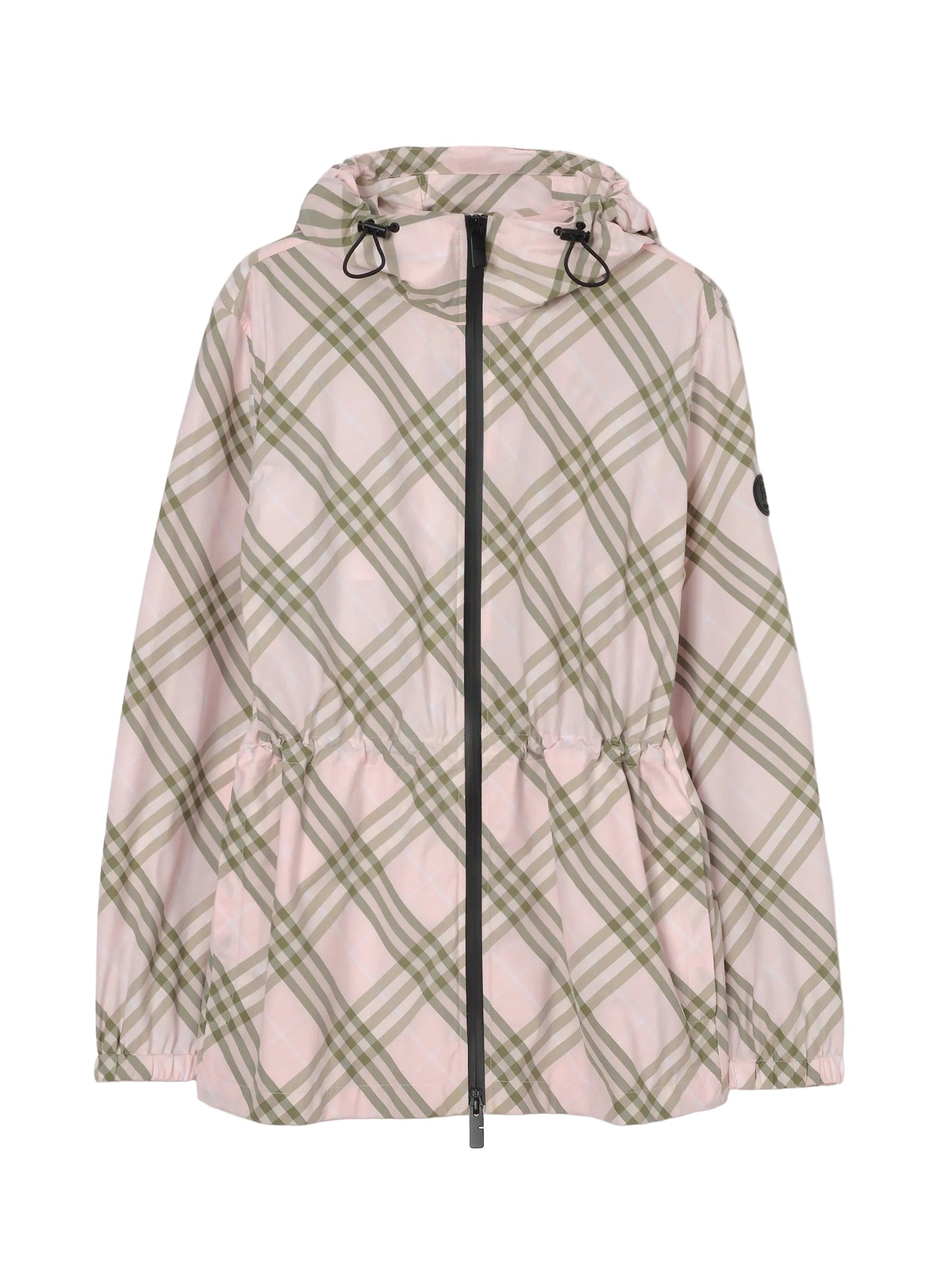 Burberry Check Whitstable Hooded Jacket in Mallow Pink