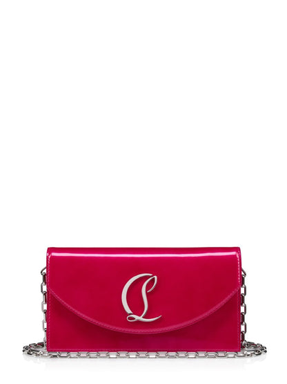 Christian Louboutin Loubi54 Clutch Patent Perle in Pinup/Silver | In-Store Only