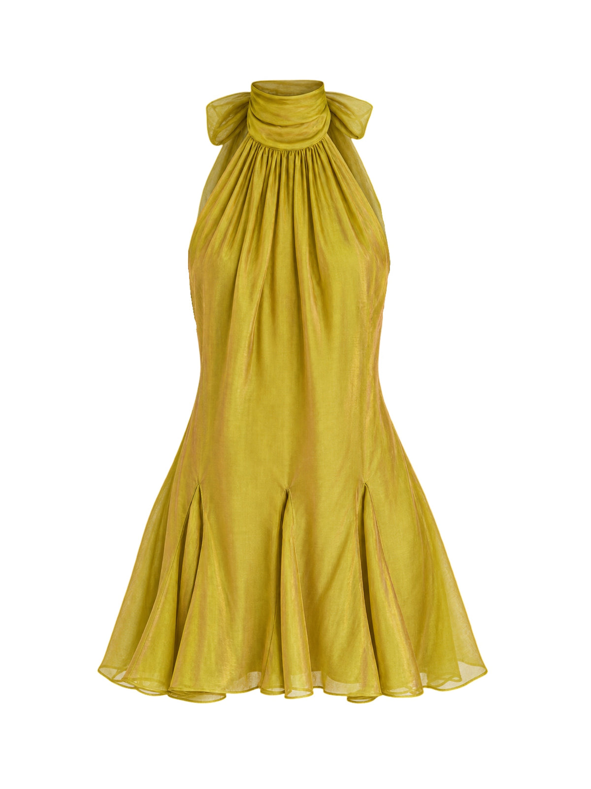 Retrofête Lilacine Chiffon Dress in Iridescent Dijon
