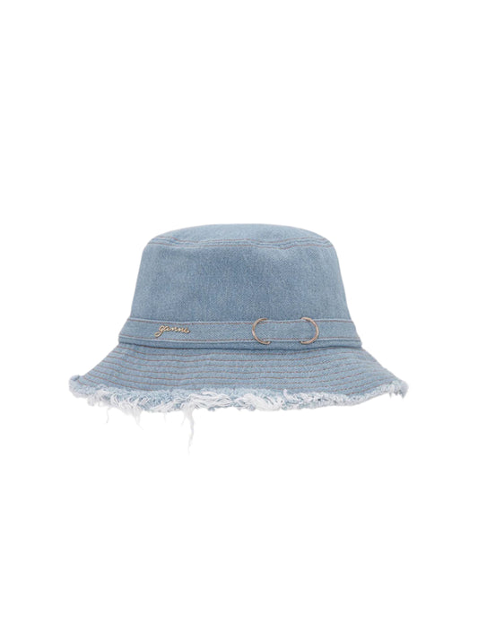 Ganni Denim Bucket Hat in Faded Denim