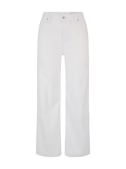 AG Jeans Saige Wide Leg Crop Jean in Gallery White