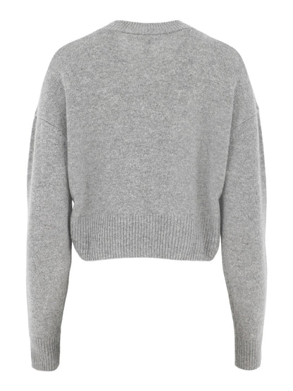 Autumn Cashmere Cropped Cardigan in Cement