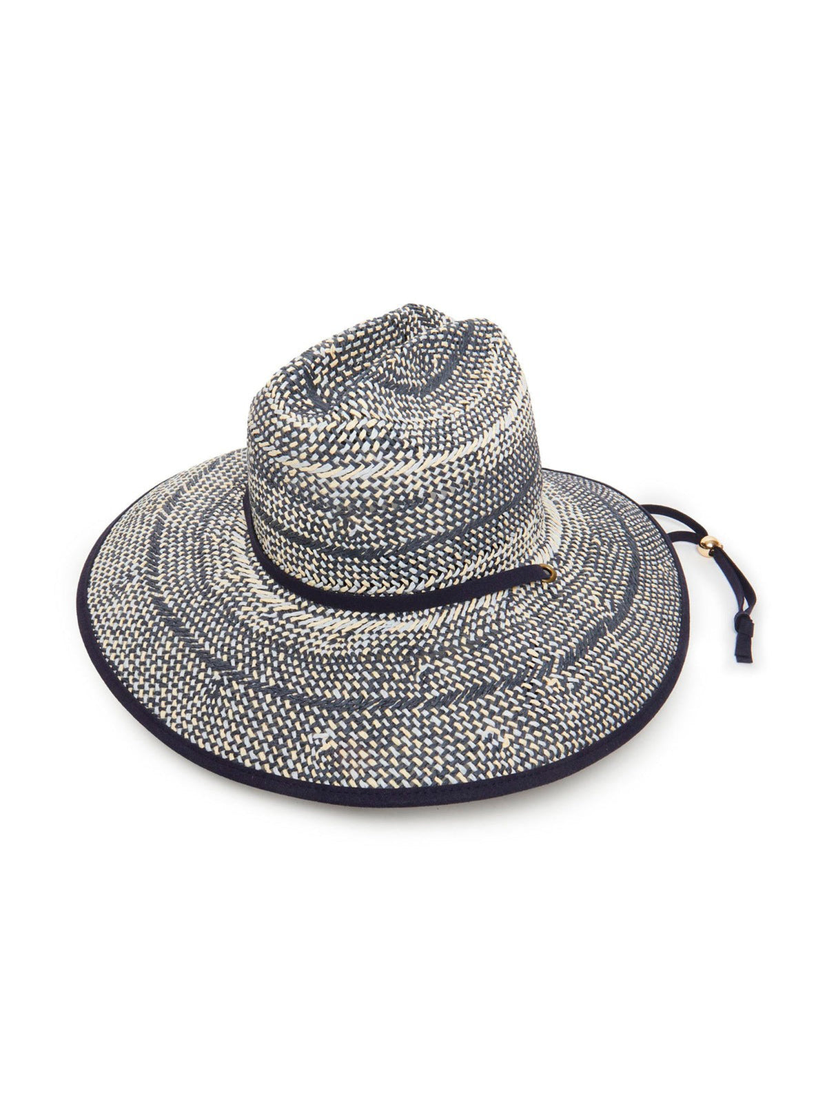 Lele Sadoughi Straw Woven Hat in Navy – Leigh display picture 1