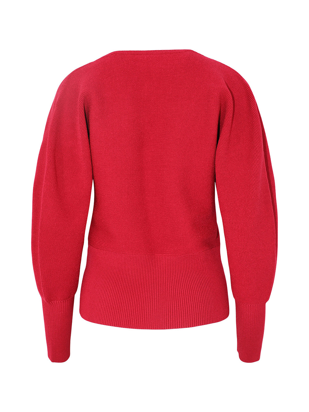 Simkhai Montana Pullover V-Neck Sweater in Cherry