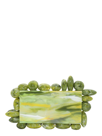 Cult Gaia Akira Clutch in Laurel