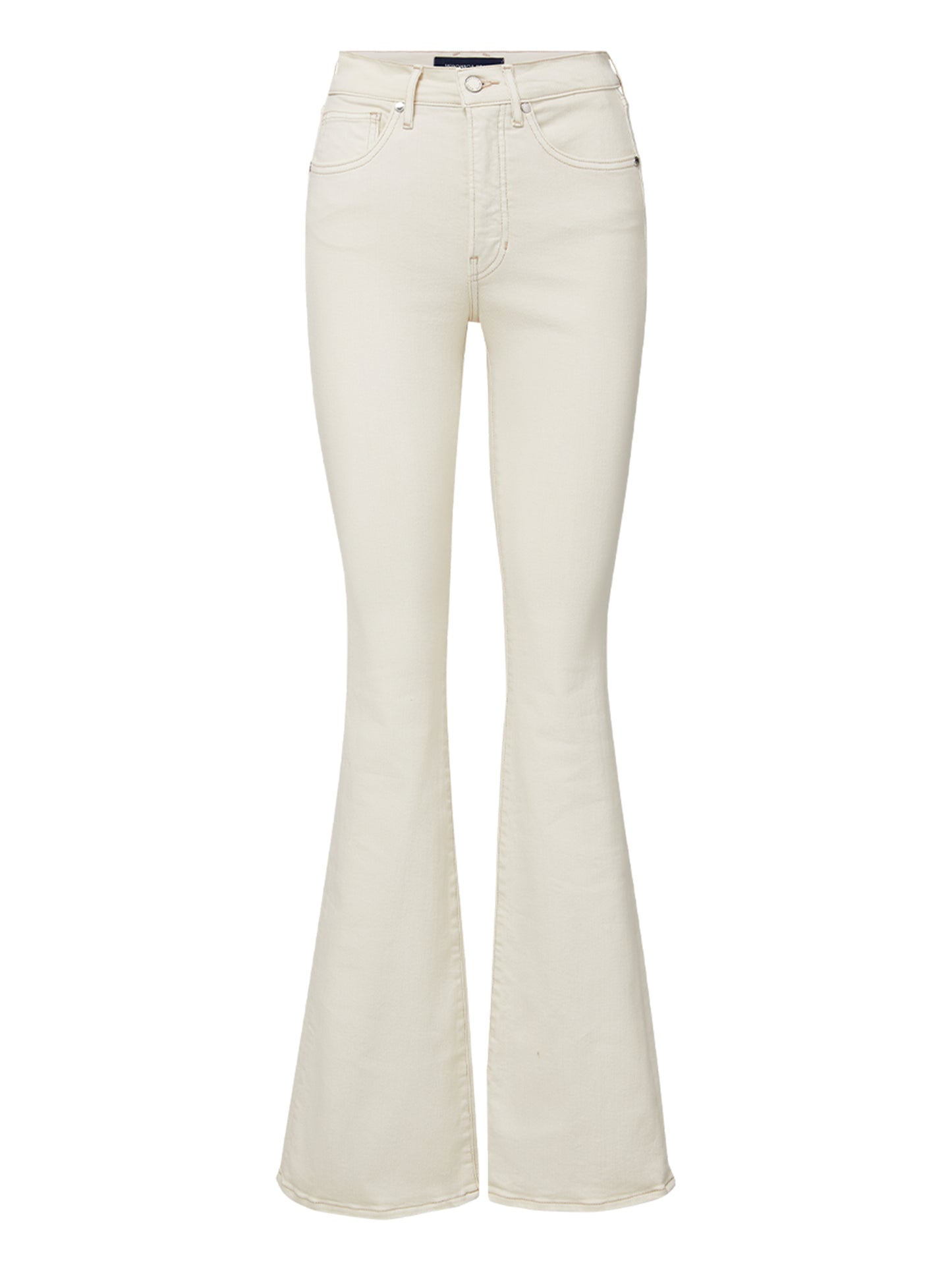 Veronica Beard Beverly High Rise Skinny Flare in Ecru