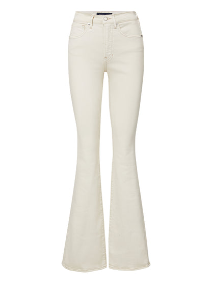 Veronica Beard Beverly High Rise Skinny Flare in Ecru