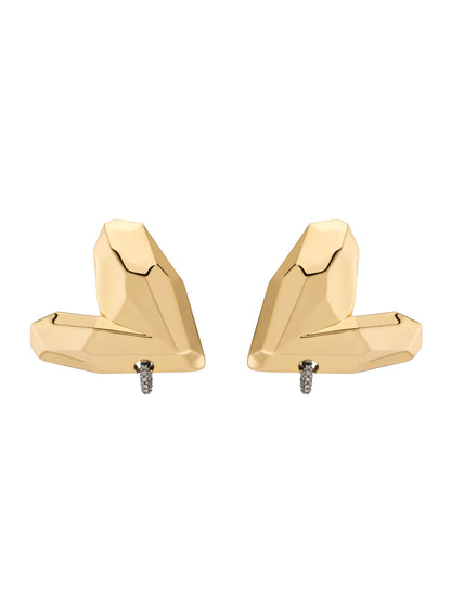 Demarson Con Amor Earrings in Gold/Gunmetal/Crystal