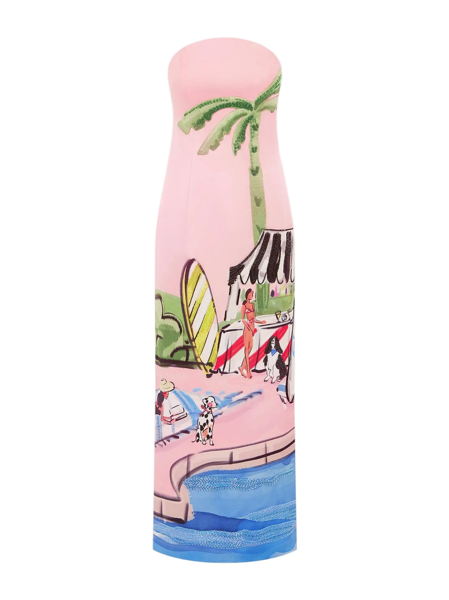 Leo Lin Ava Bustier Maxi Dress in Riviera Print