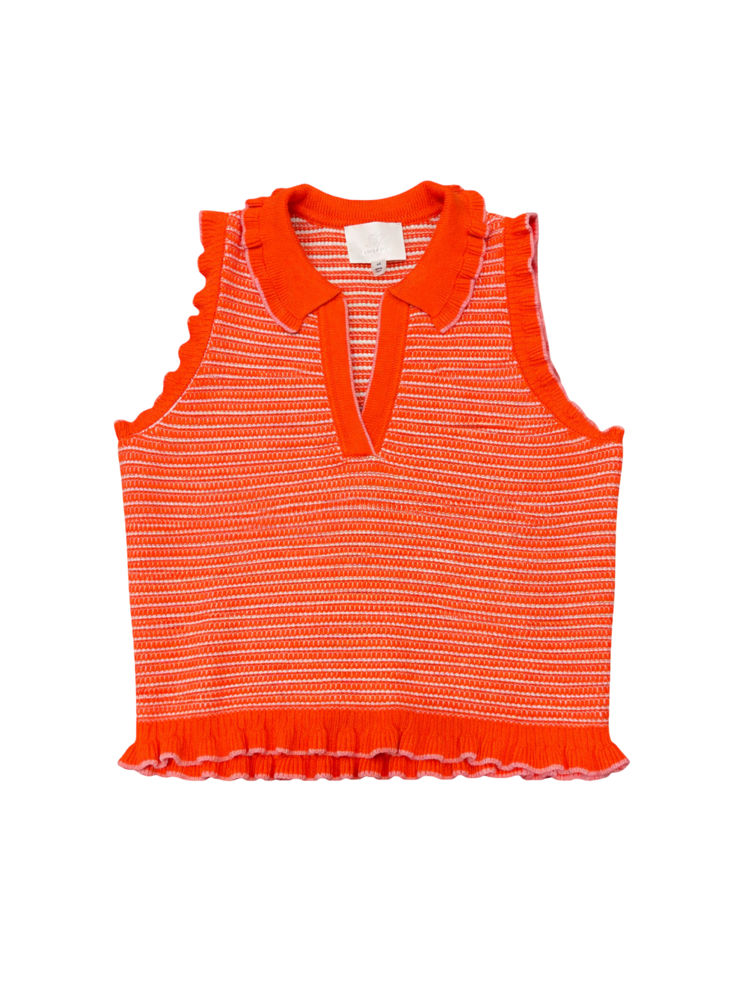 Cinq à Sept Clem Top in Red Tangerine Multi