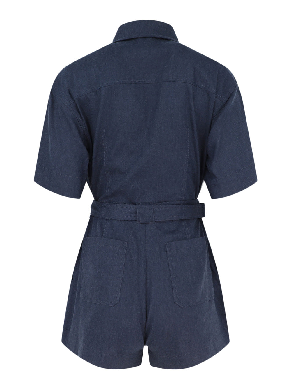 Simkhai Aspen Short Sleeve Romper in Midnight