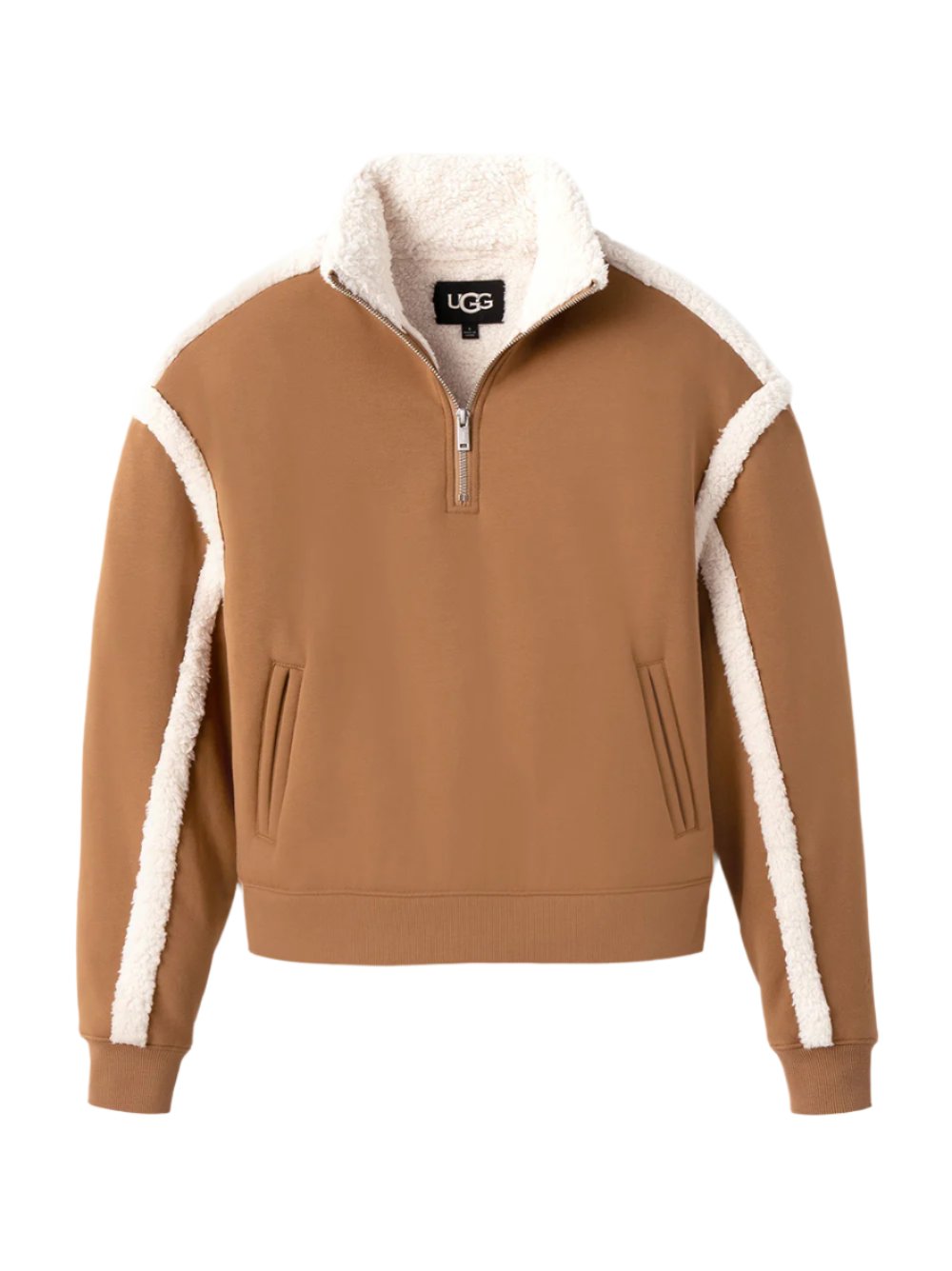 UGG Lydi Bonded Fleece Half Zip in Chestnut