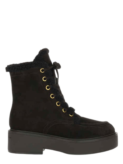 Gianvito Rossi Kiso Suede + Fur Boot in Moka