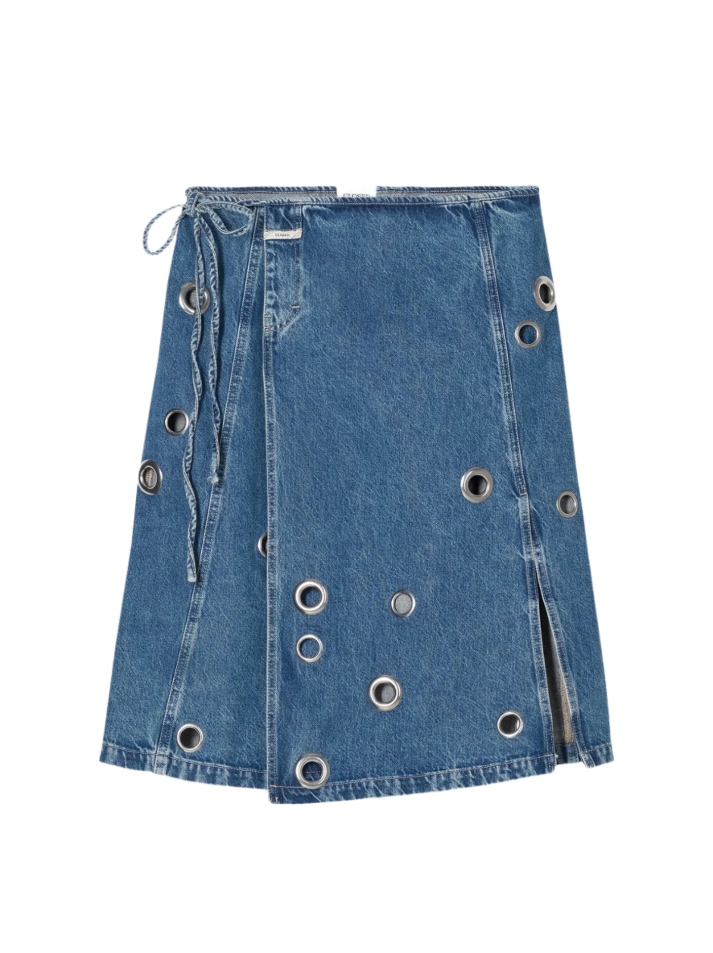 CLOSED Wrap Skirt Midi in Mid Blue
