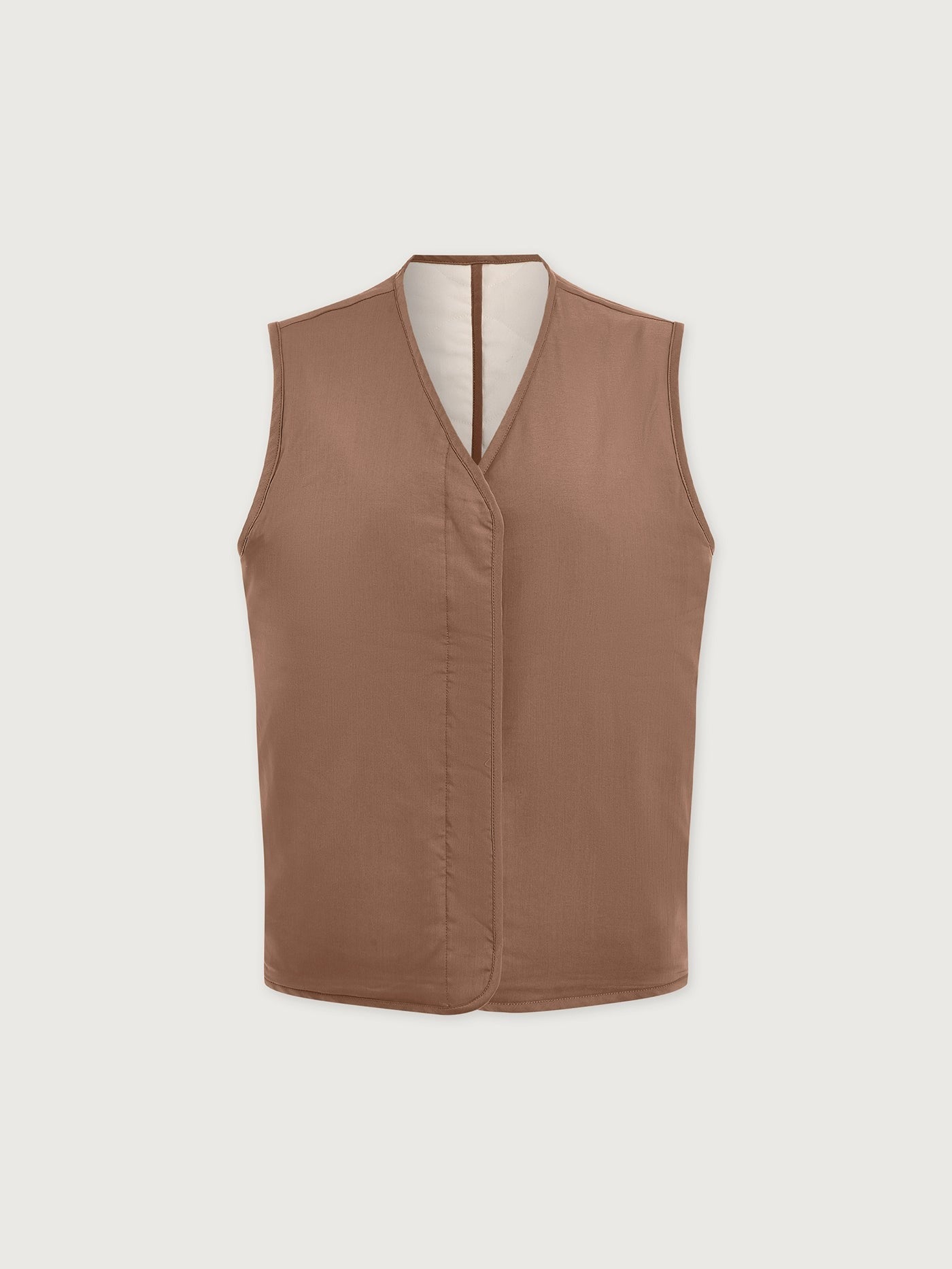 Varley Lori Reversible Gilet in Ash Taupe/Birch