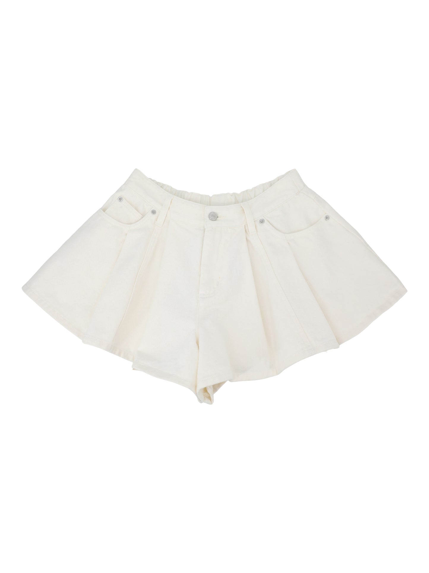Sea Stasia Denim Jean Shorts in Cream