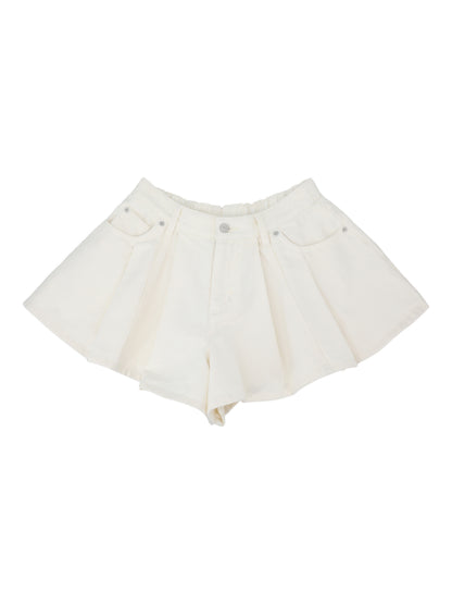 Sea Stasia Denim Jean Shorts in Cream