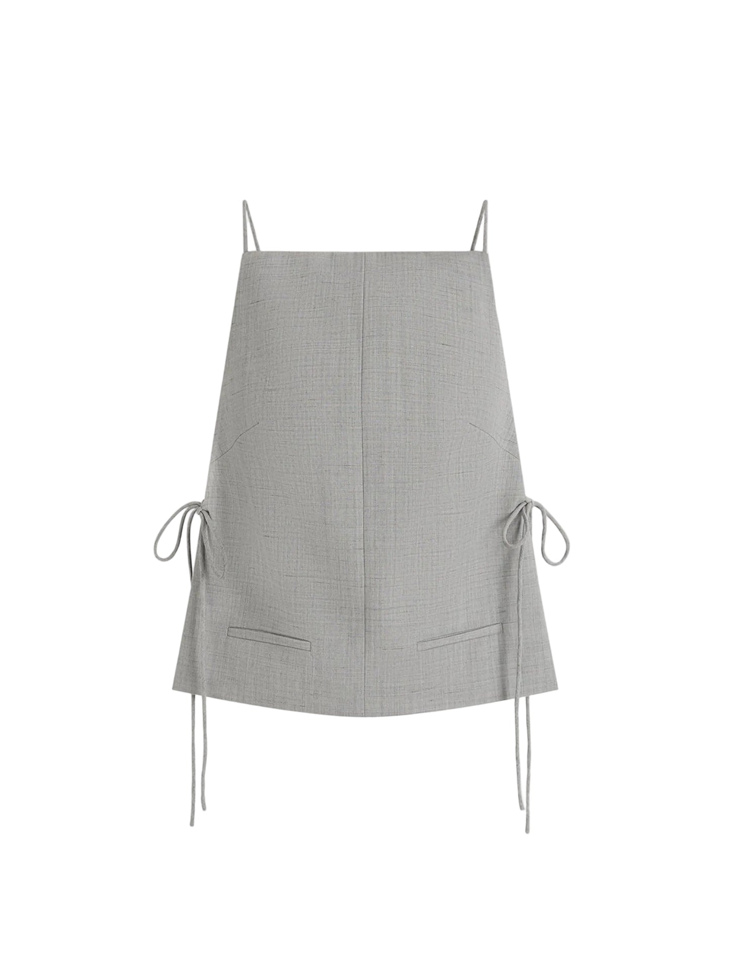 St. Agni Square Side Tie Top in Concrete