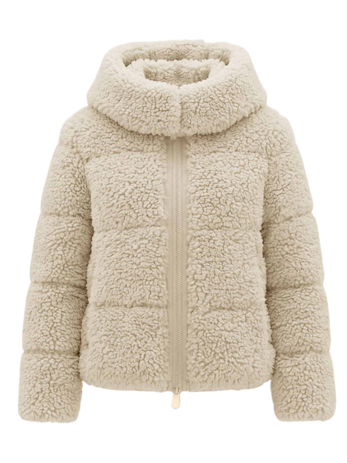 Save The Duck Lenora Faux Fur Puffer Jacket in Shore Beige