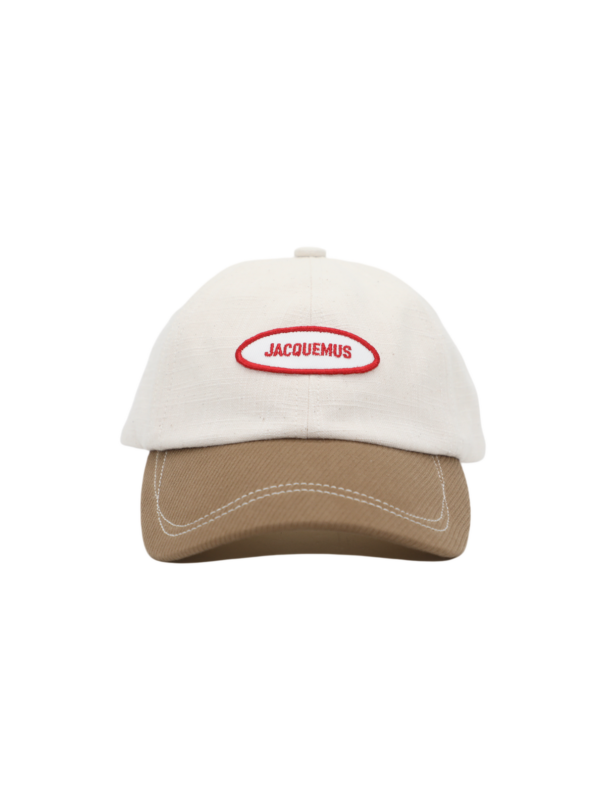 Jacquemus La Casquette Gelato Cap in Off-White/Light Brown Jacquemus La Casquette Gelato Cap in Off-White/Light Brown