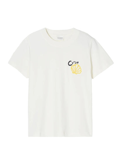 CLOSED Embroidered T-Shirt in Ivory