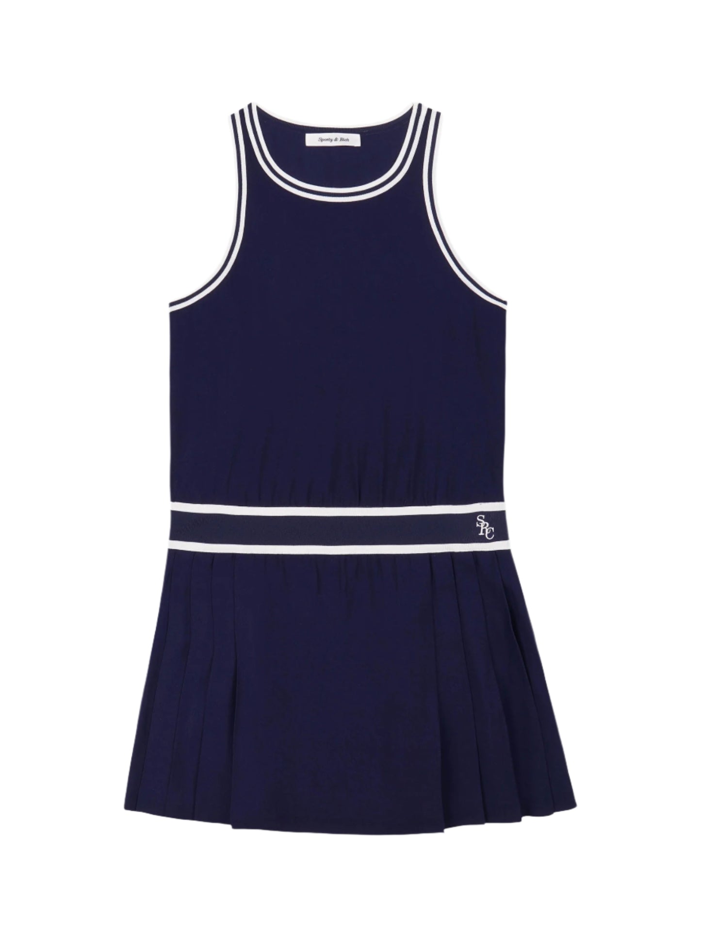 Sporty & Rich Phoebe Dress in Navy/White