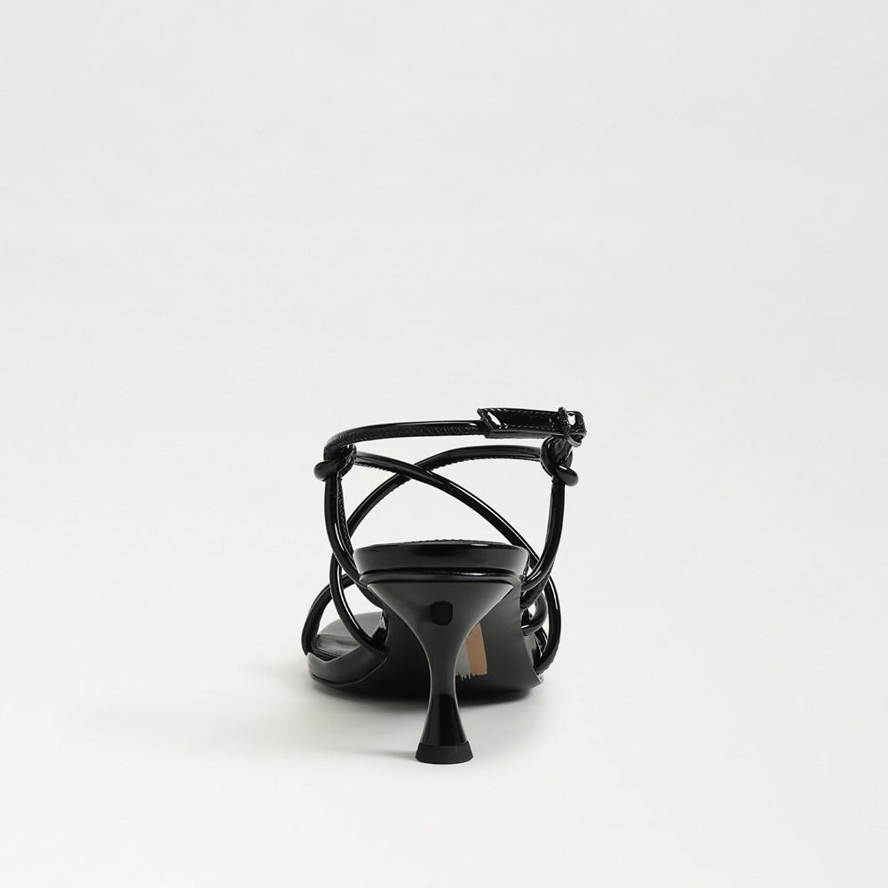 Sam Edelman Riana Strappy Heel Sandal in Black Patent