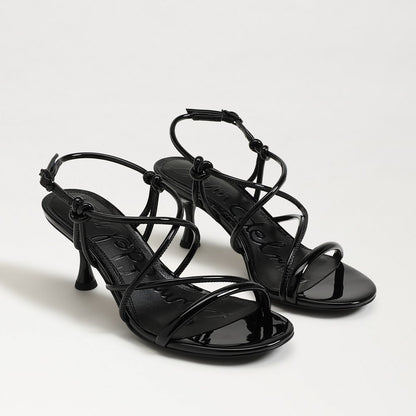 Sam Edelman Riana Strappy Heel Sandal in Black Patent