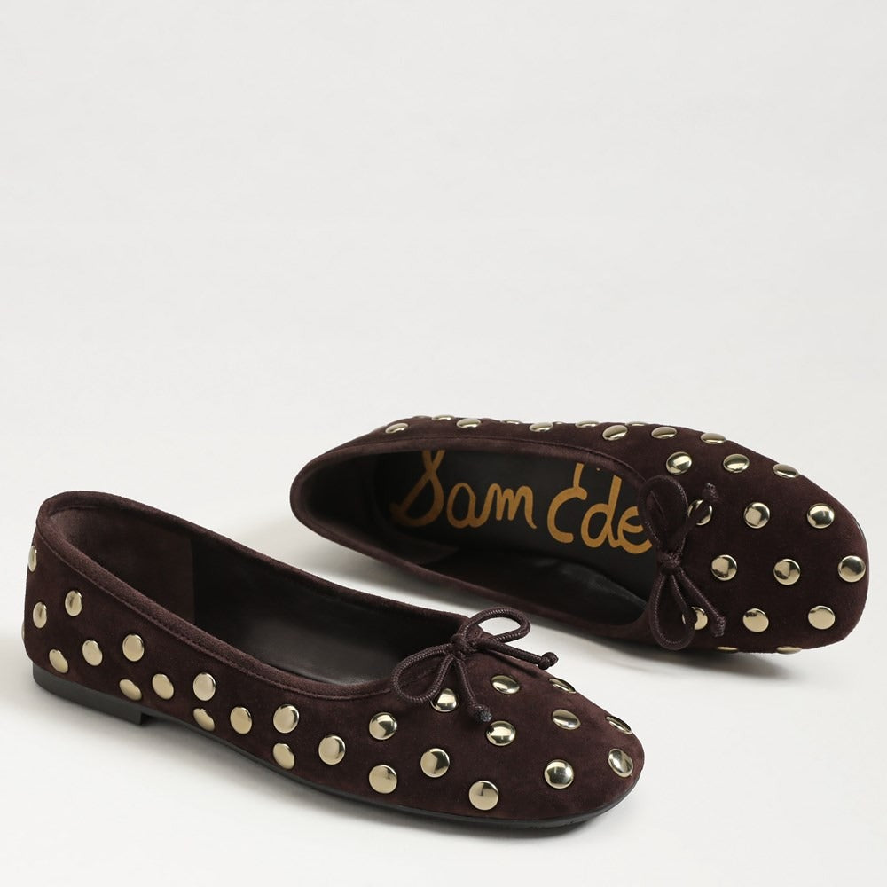 Sam Edelman Alie Studded Ballet Flat in Cafe Noir