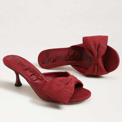Sam Edelman  Ragan Kitten Heel Sandal in Deep Scarlet