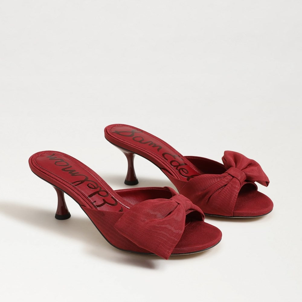 Sam Edelman  Ragan Kitten Heel Sandal in Deep Scarlet