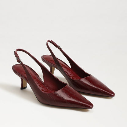 Sam Edelman Bianka Slingback Pump Heel in French Merlot