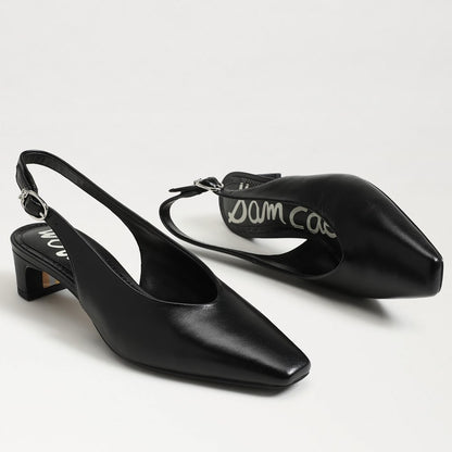 Sam Edelman Ronnie Slingback Heel in Black Leather