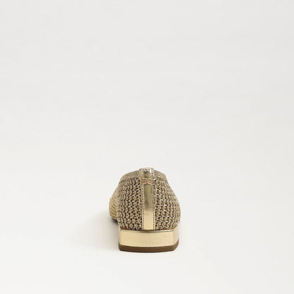 Sam Edelman  Kasey Knit Ballet Flat in Lustra Weave Amber Gold
