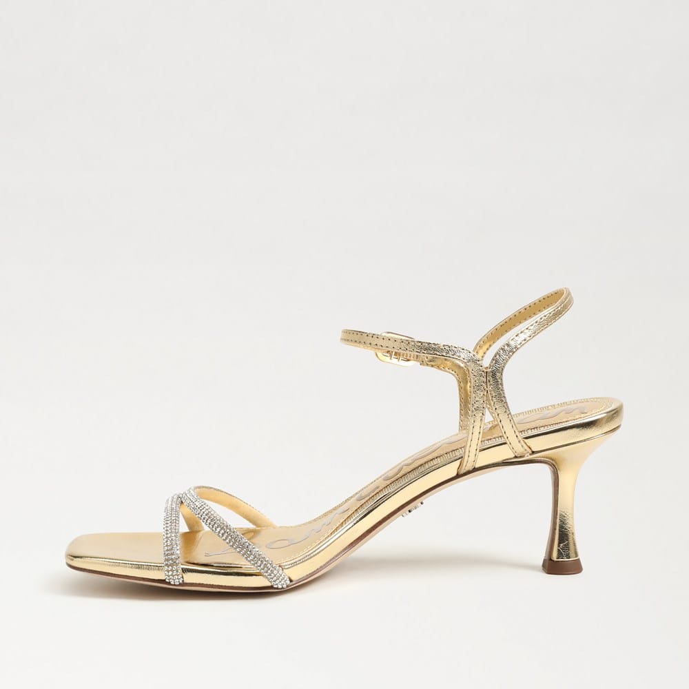 Sam Edelman Presley Glam Kitten Heel in Amber Gold