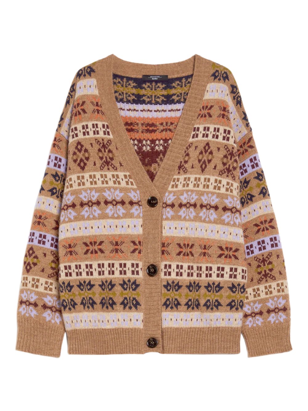 Weekend Max Mara Jacquard Wool and Alpaca Cardigan