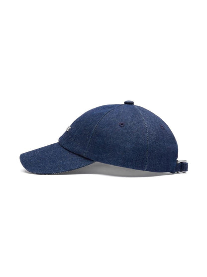 Jacquemus Le Casquette Gadjo in Navy/Navy Stripe