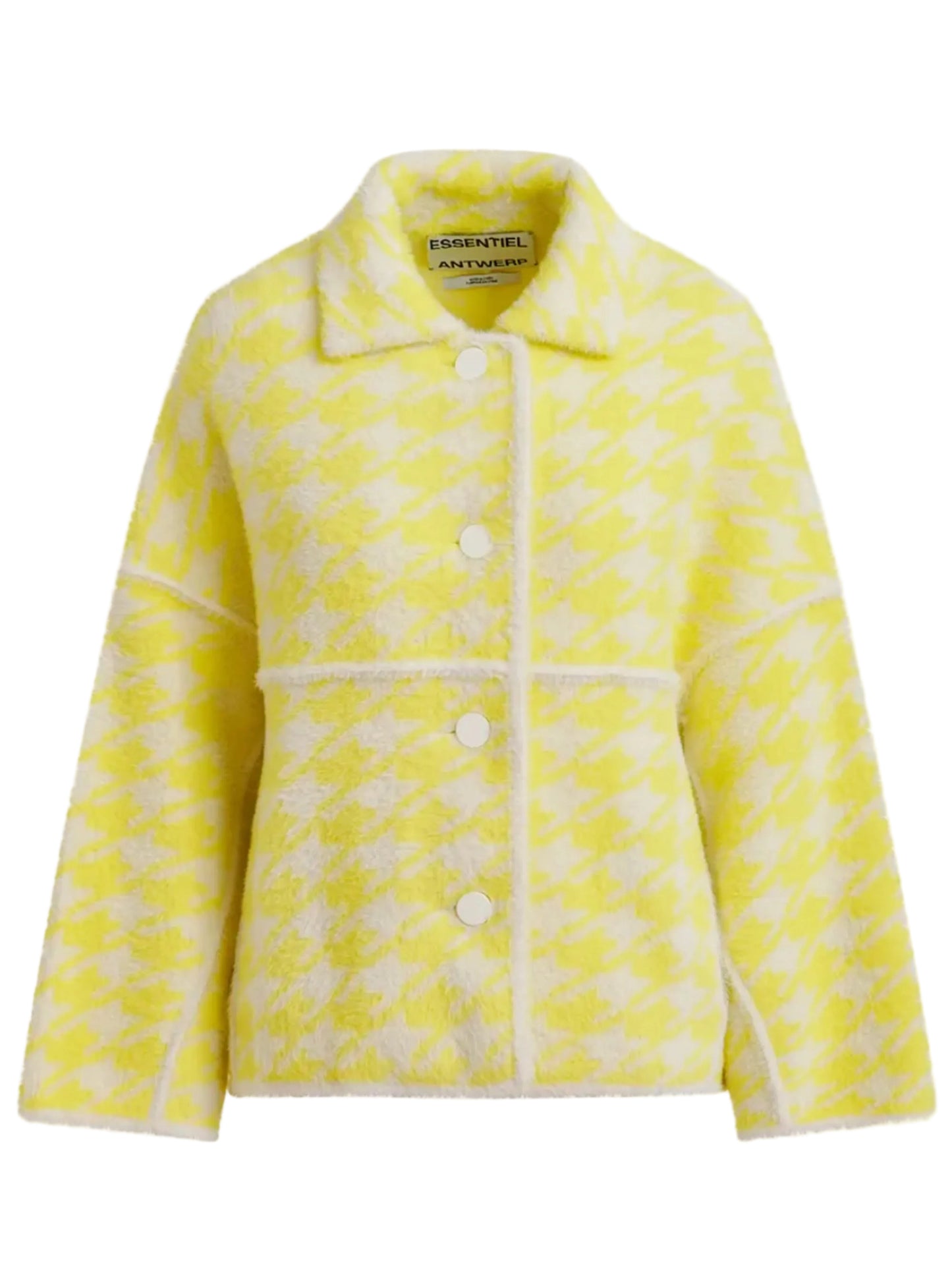 Essentiel Antwerp Joking Knit Jacket in Combo 2 Lemon Squeeze