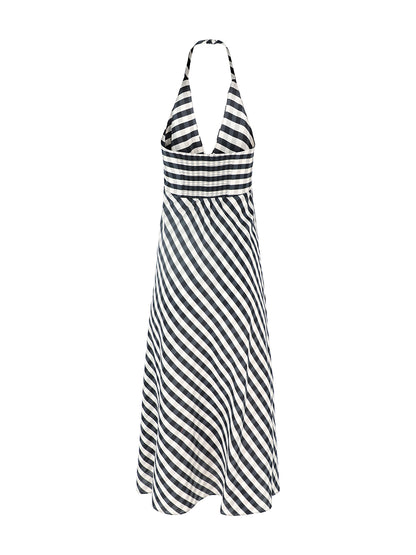 A.L.C. Diane Dress in Black/Tan