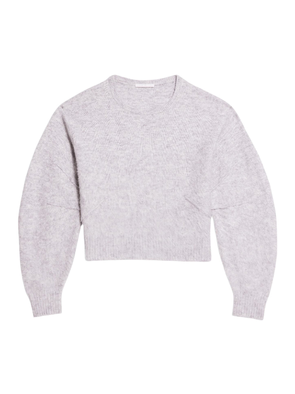 Helmut Lang Apex Brushed Crew in Light Heather Grey