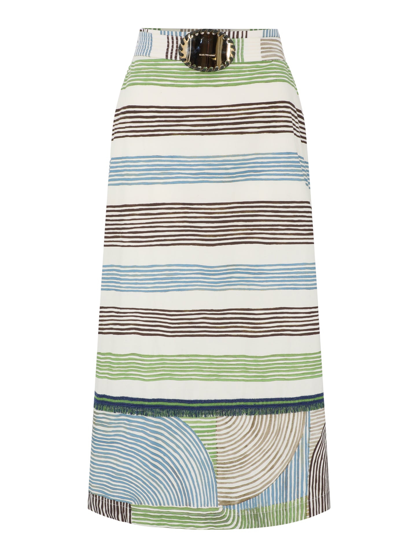 Silvia Tcherassi Lyla Skirt in Abstract Green