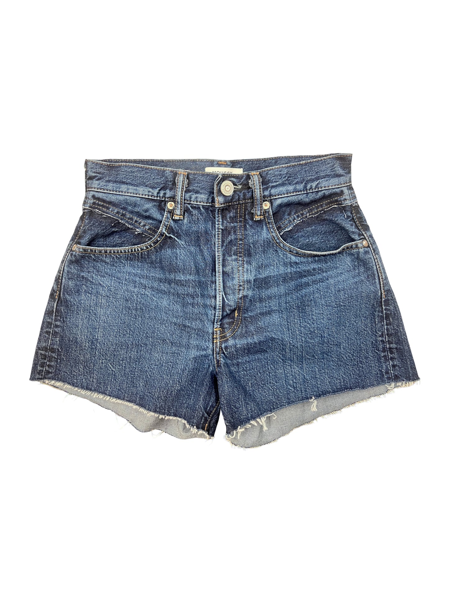 Moussy Vintage Southborough Western Shorts in Blue