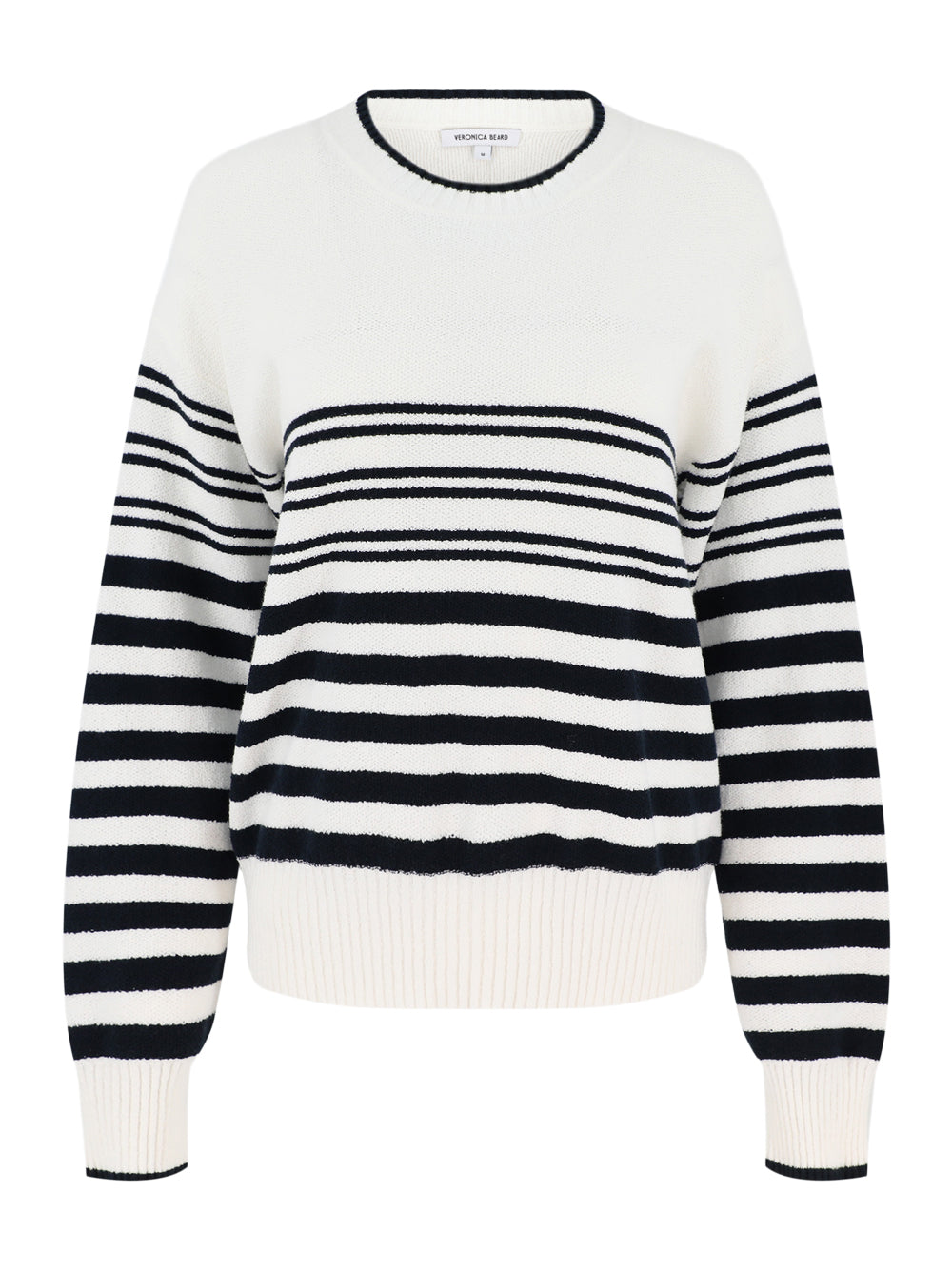 Veronica Beard Rielly Pullover in Off White/Navy