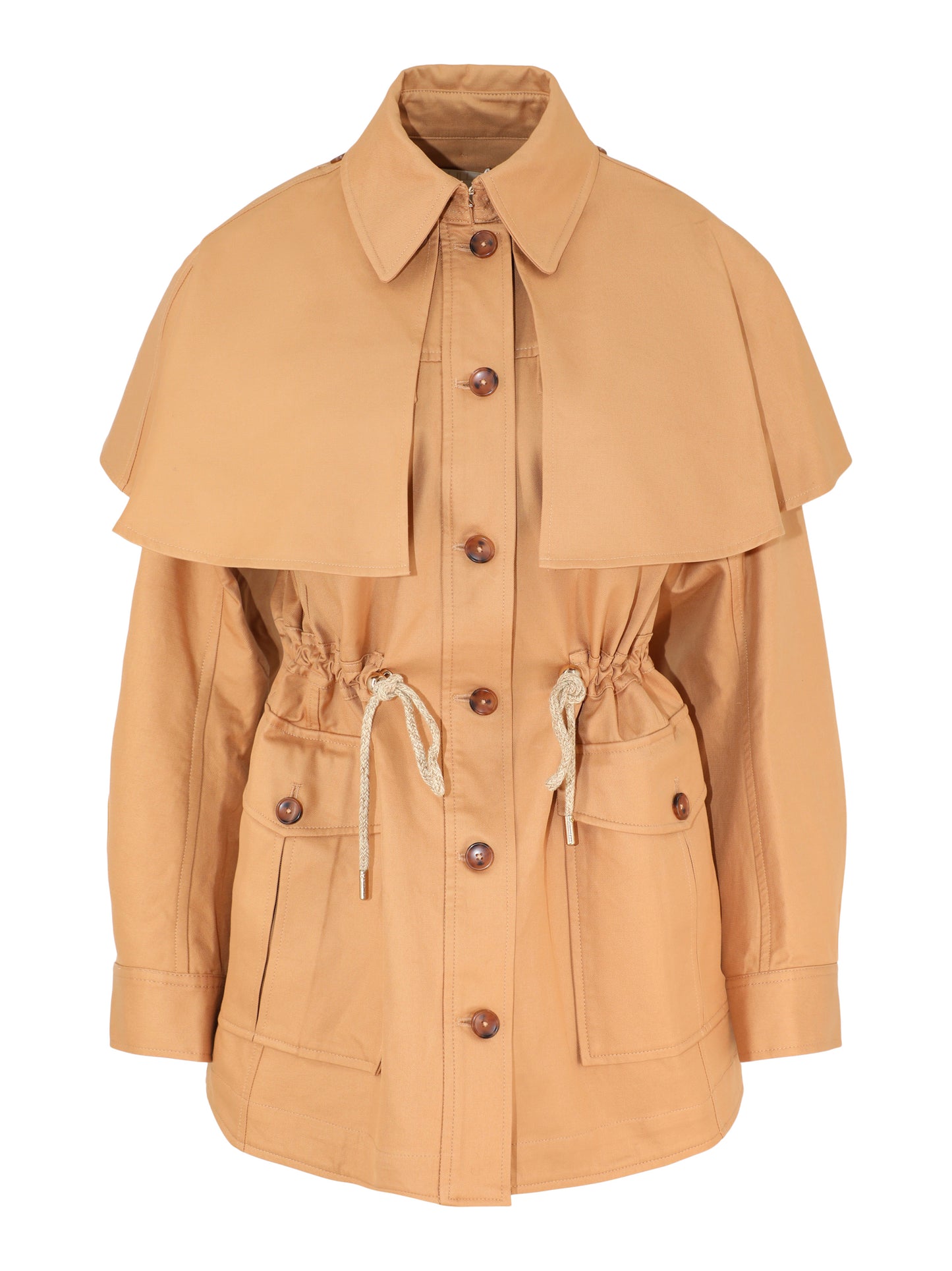 Ulla Johnson Devon Coat With Removable Cape in Alpaca