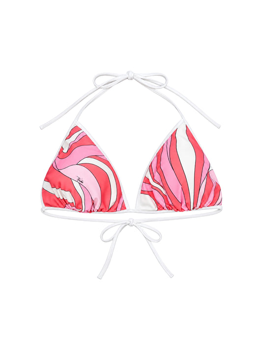 Pucci Triangle Bikini Top in Pink