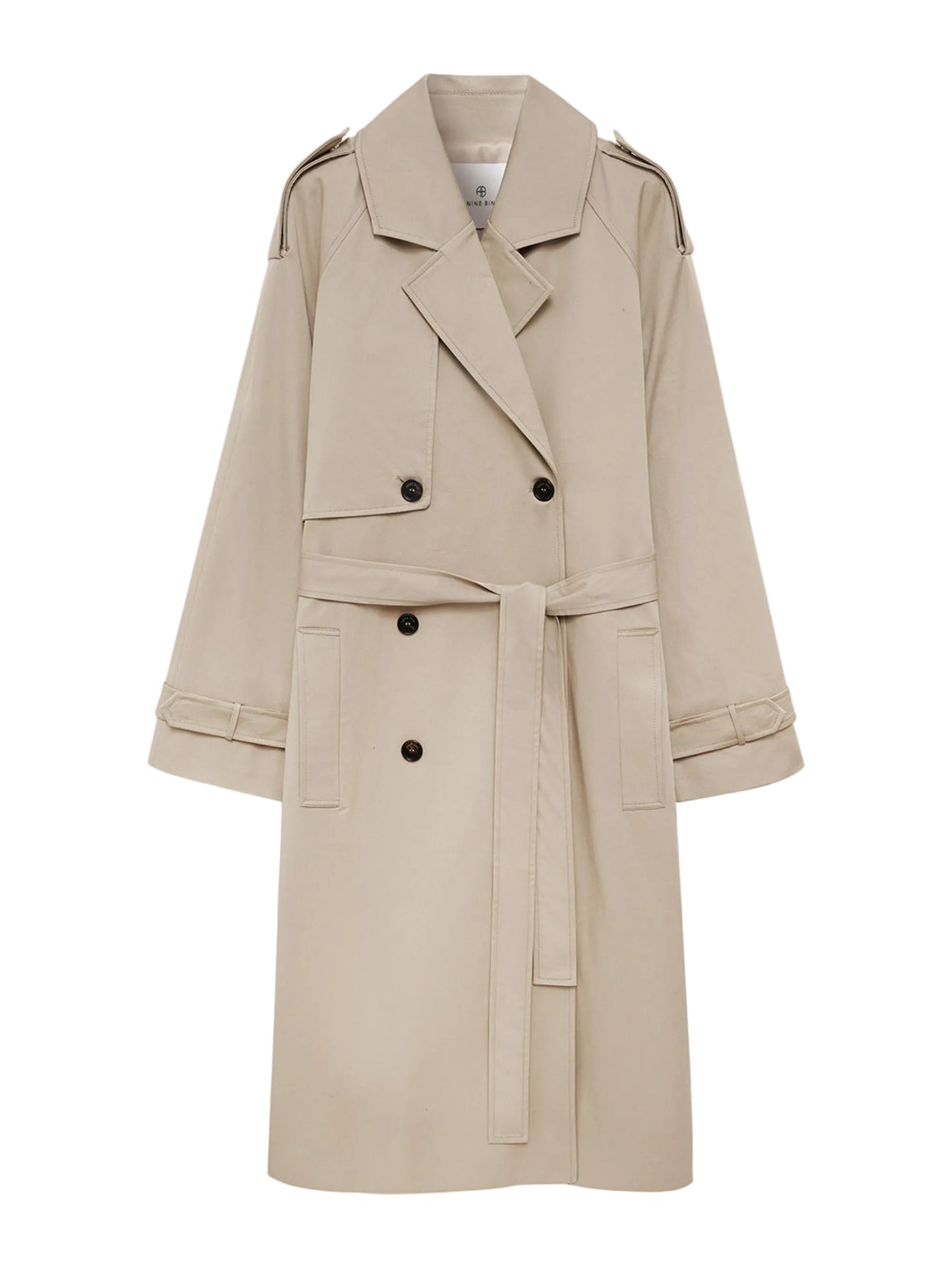 Anine Bing Rickie Maxi Trench in Beige